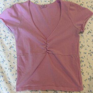 Brandy Melville Women's Pink and Purple Crop-top